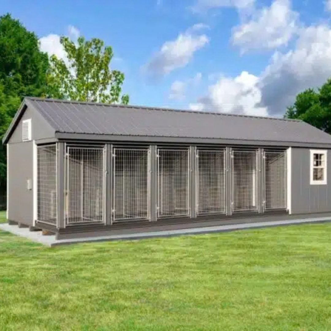 Bind in Hand 12×32 6-Run Commercial Kennel