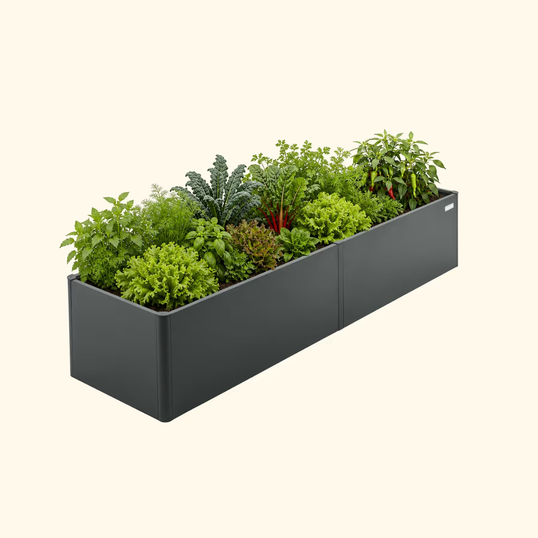 Vego 17" Tall Modern 2' x 8' Metal Raised Garden Bed