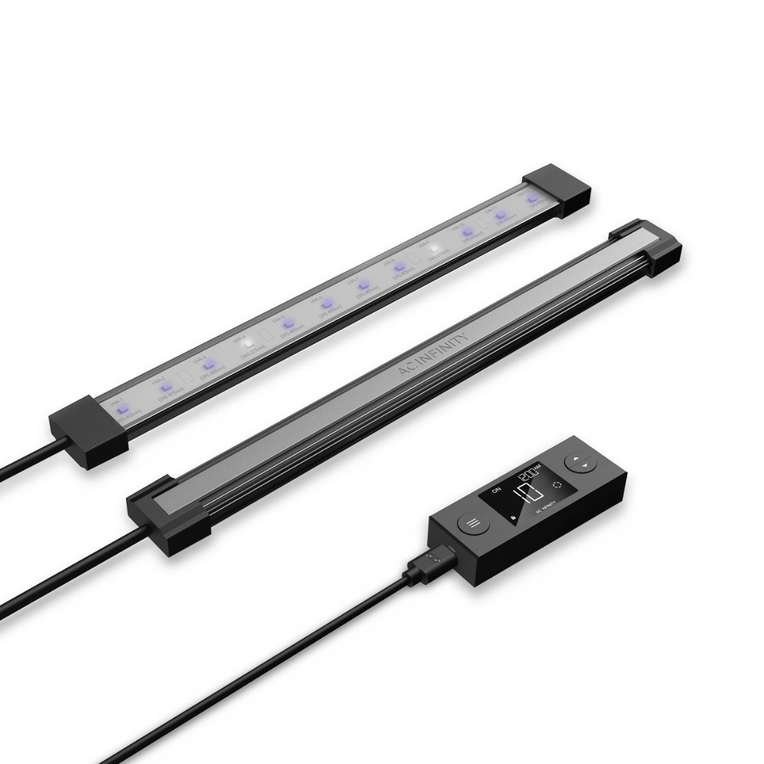 AC Infinity IONBEAM U2, Supplemental Grow Light Bars 11", Targeted UV Spectrum LED 2-Bar Kit