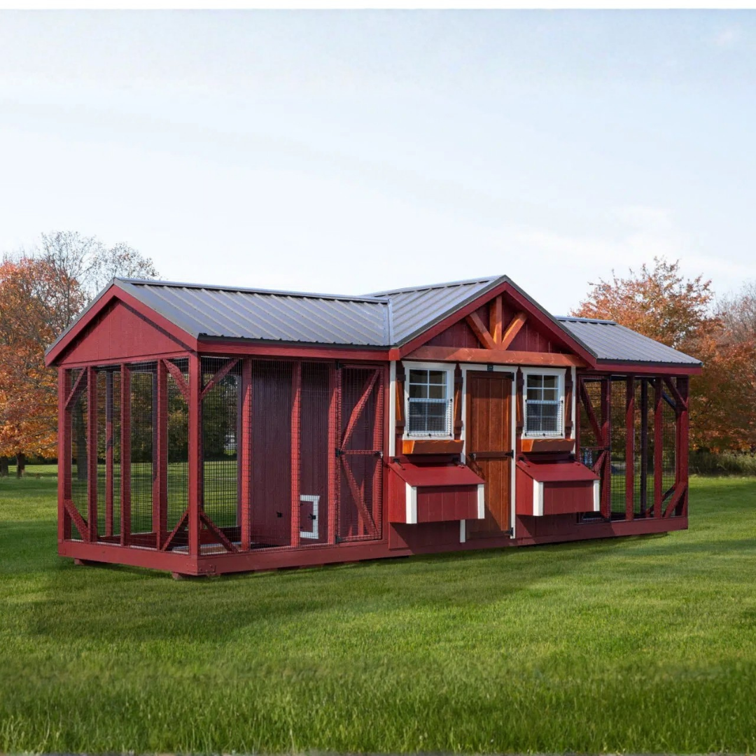 Bird in Hand 8×24 A-Frame Combination Chicken Coop