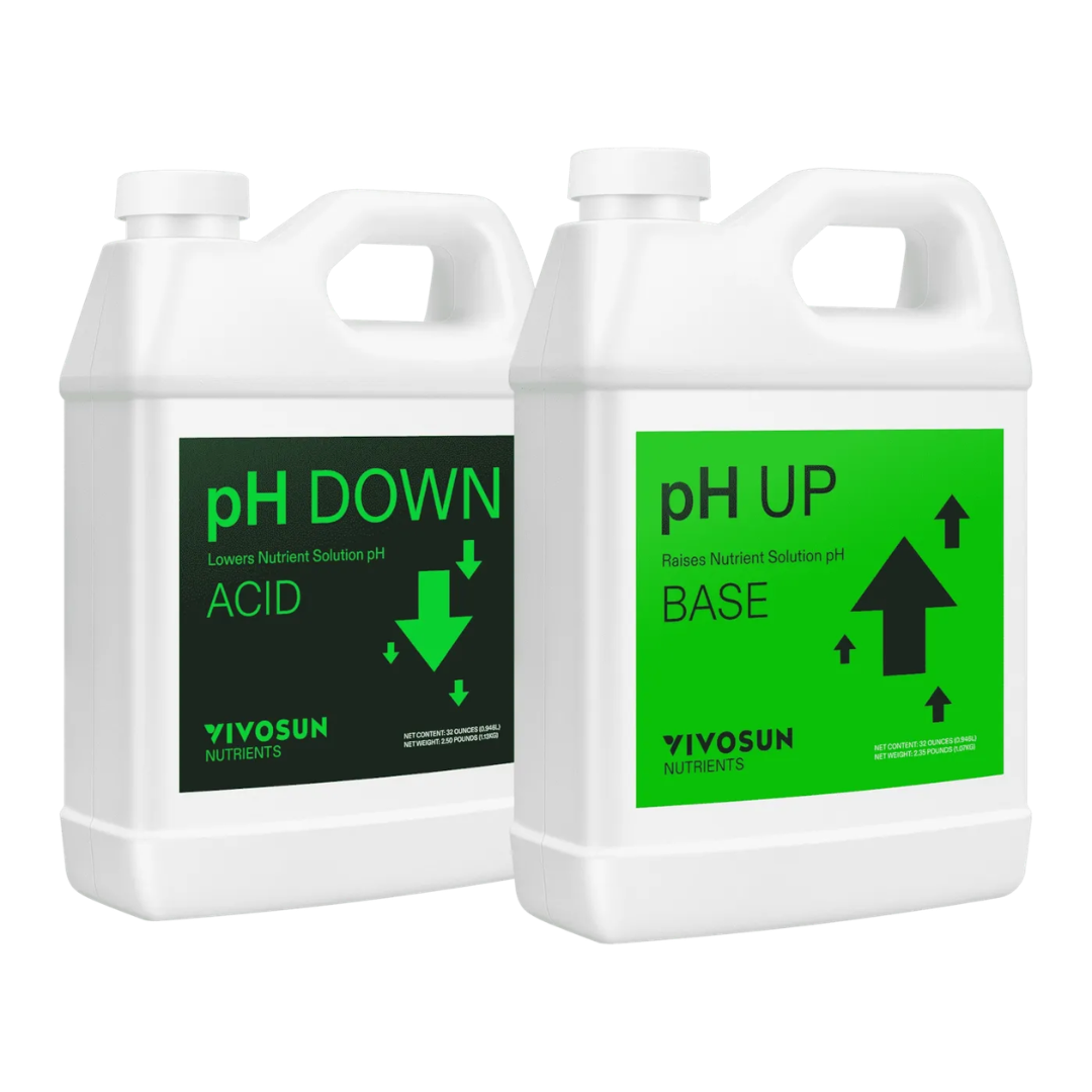 Vivosun pH Up & pH Down Kit, Liquid Fertilizer for All Plants and All Growing Systems, 1 Quart Each