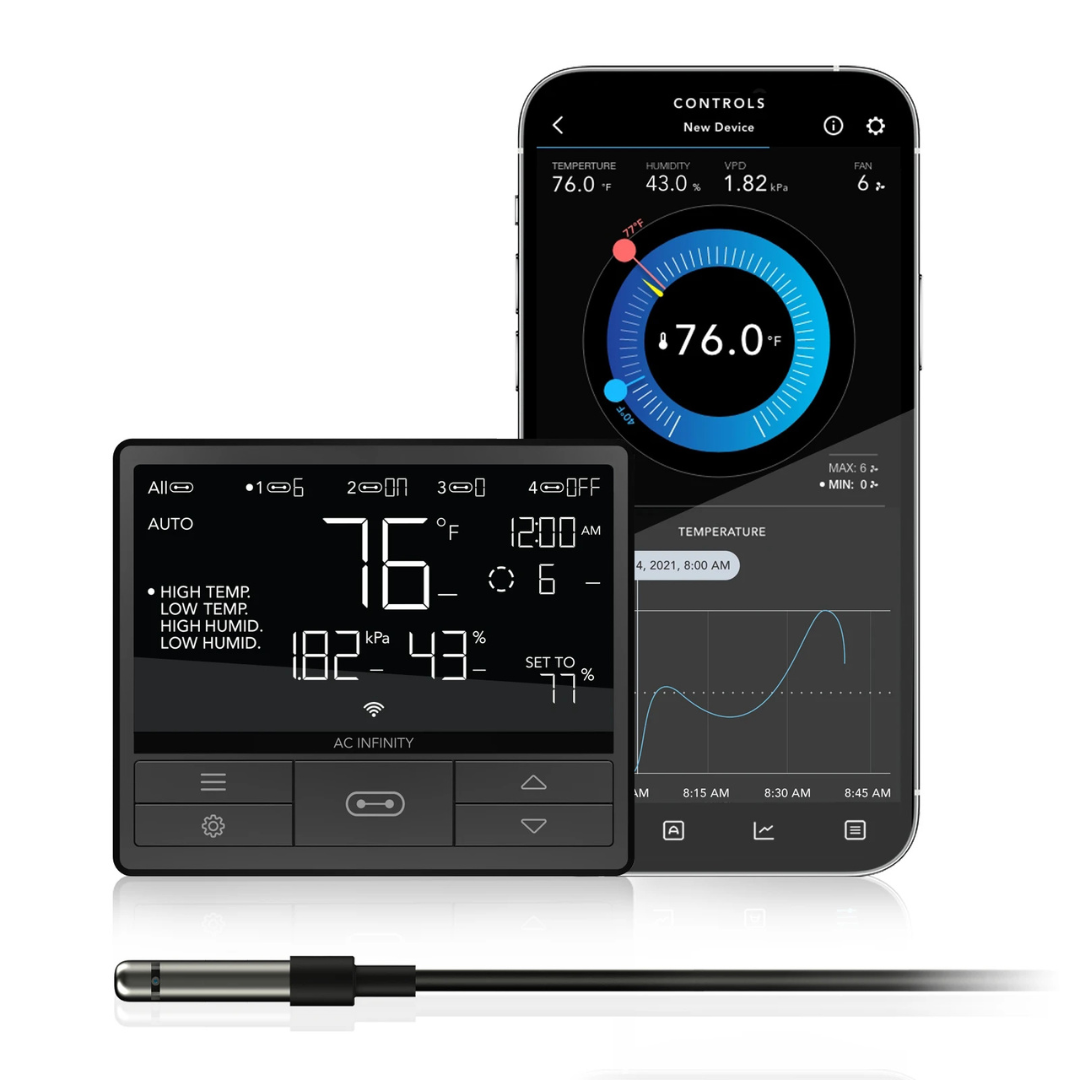 AC Infinity CONTROLLER 69 PRO, Smart Climate Controller UIS 4-Port, with Temp Humidity VPD