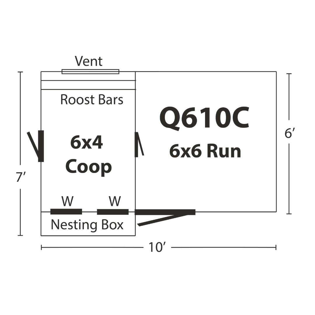 Bird-in-Hand 6×10 Quaker Combination Chicken Coop