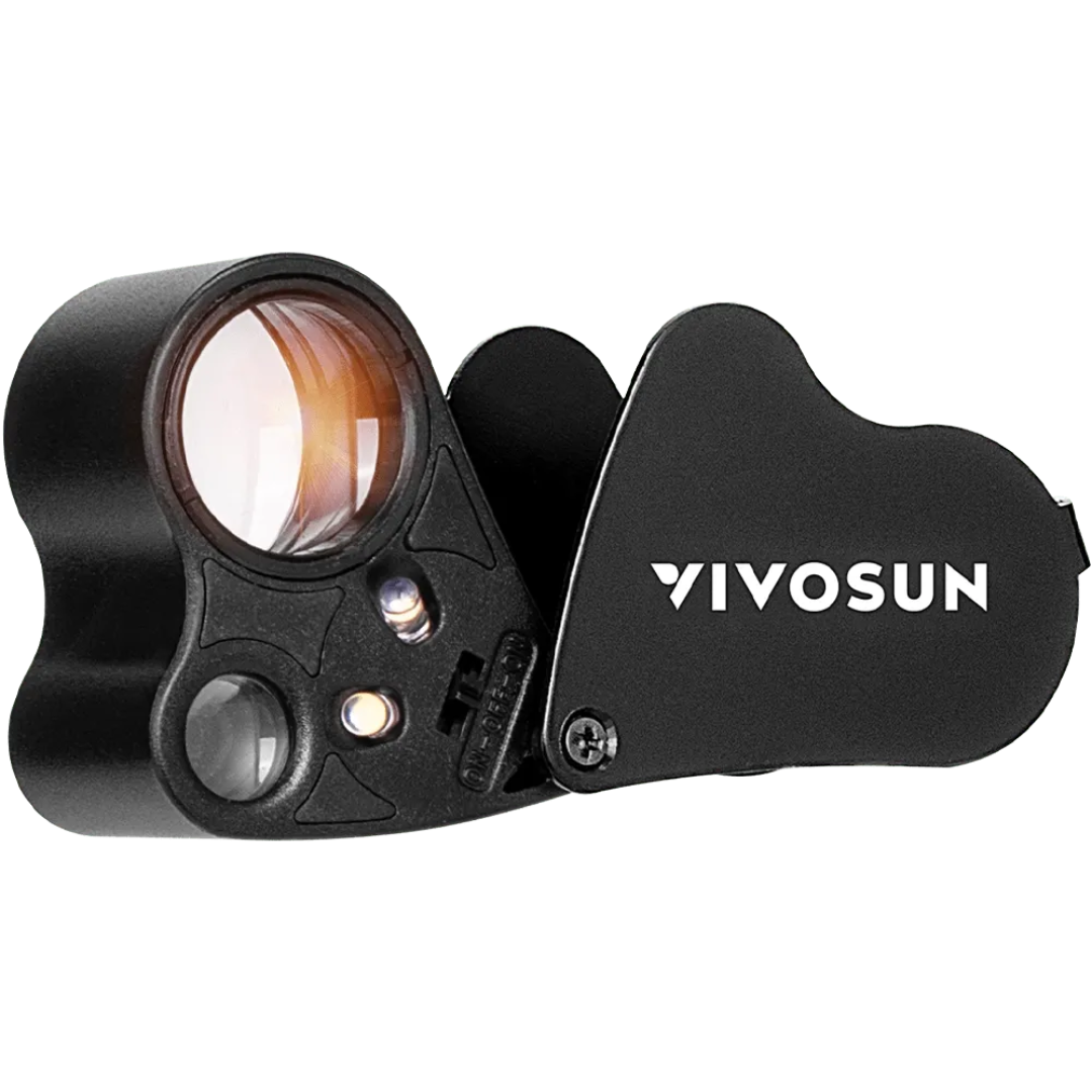 Vivosun Jewelers Loupe Magnifier with LED Light Black