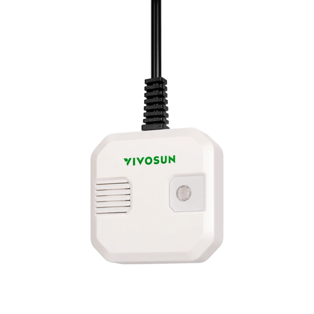 Vivosun 4-in-1 Sensor, Temperature and Humidity Monitoring with CO₂ and Light Detection, Compatible with GrowHub E42A+