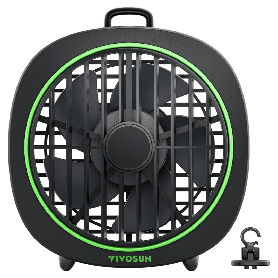 Vivosun AeroWave D4, 4” Grow Tent Clip Fan with Detachable Hook, Black