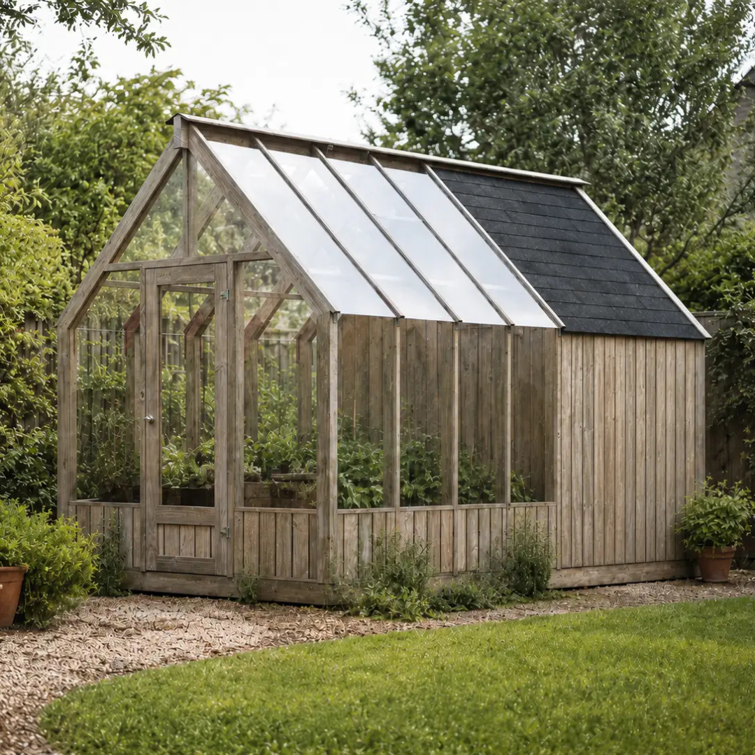 YourGreenhouses Inc Nordwood Arrow Greenhouse With Shed