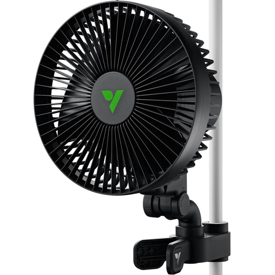 Vivosun AeroWave A6 Grow Tent Clip Fan, 6" Auto Oscillating Fan with AC Motor, for Hydroponic Ventilation, Black