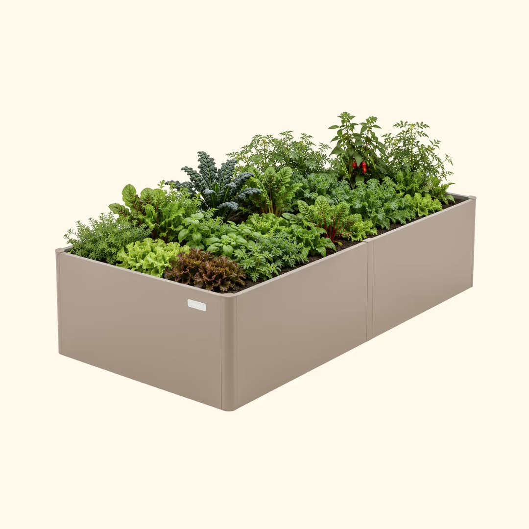Vego 17" Tall Modern 3' x 6' Metal Raised Garden Bed