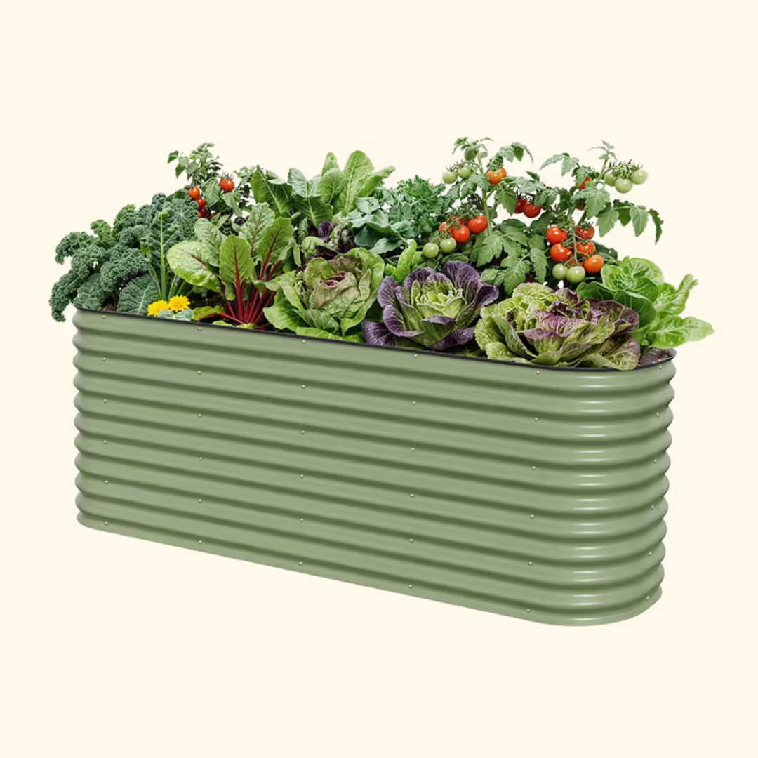 Vego 32" Extra Tall 9 In 1 Large Modular Metal Raised Garden Bed Kit