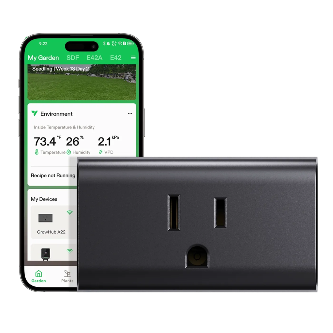 Vivosun GrowHub A10 Controller, Smart Plug, 15A 1800W, Remote Control, Compatible with Vivosun App for Grow Tent