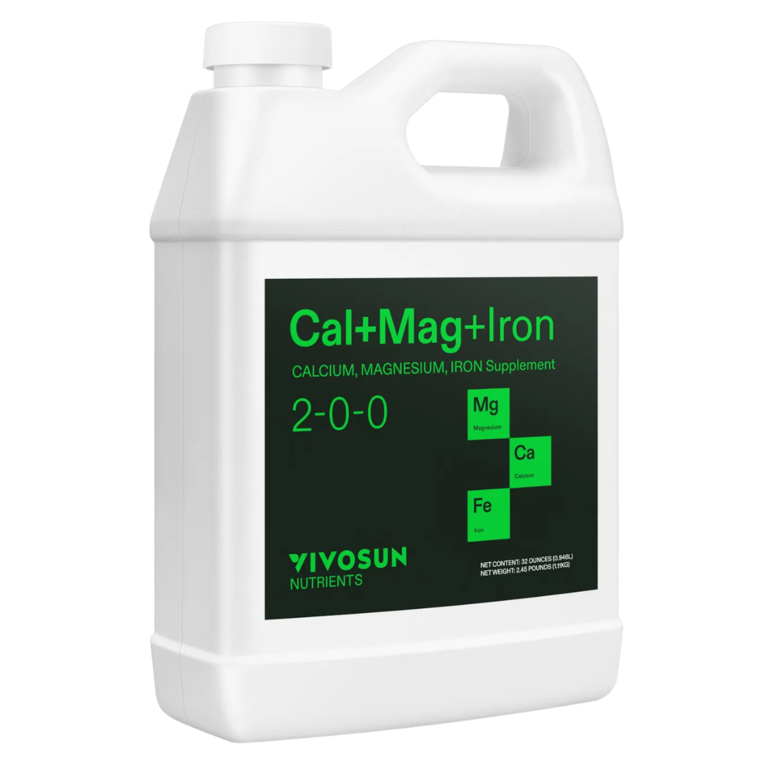 Vivosun Cal+Mag+Iron (2-0-0), Calcium, Magnesium & Iron Supplement, Liquid Nutrient Fertilizer for All Plants, 1 Quart