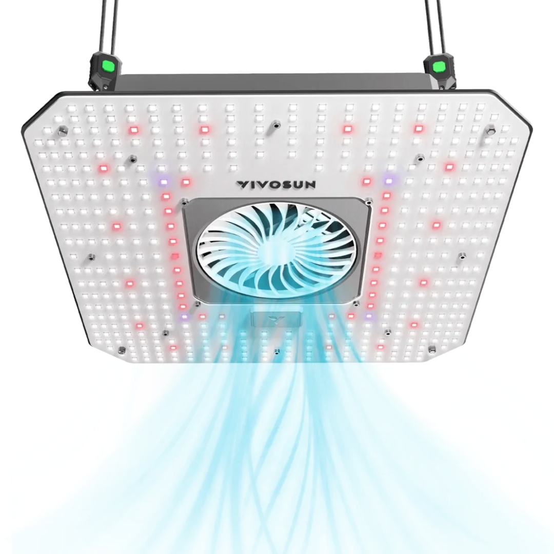 Vivosun AeroLight 120W LED Grow Light, Indoor Plant Light with Circulation Fan for Grow Tent Cooling Ventilation, Tunable Full Spectrum, Support App Control, GrowHub Compatible, 2x2ft Coverage