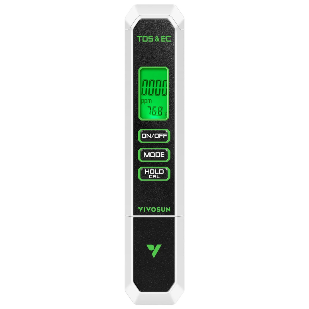 Vivosun 3 in 1 TDS, EC & Temperature Meter, for Drinking Water, Aquarium, Hydroponics, RO/DI System, Swimming Pool