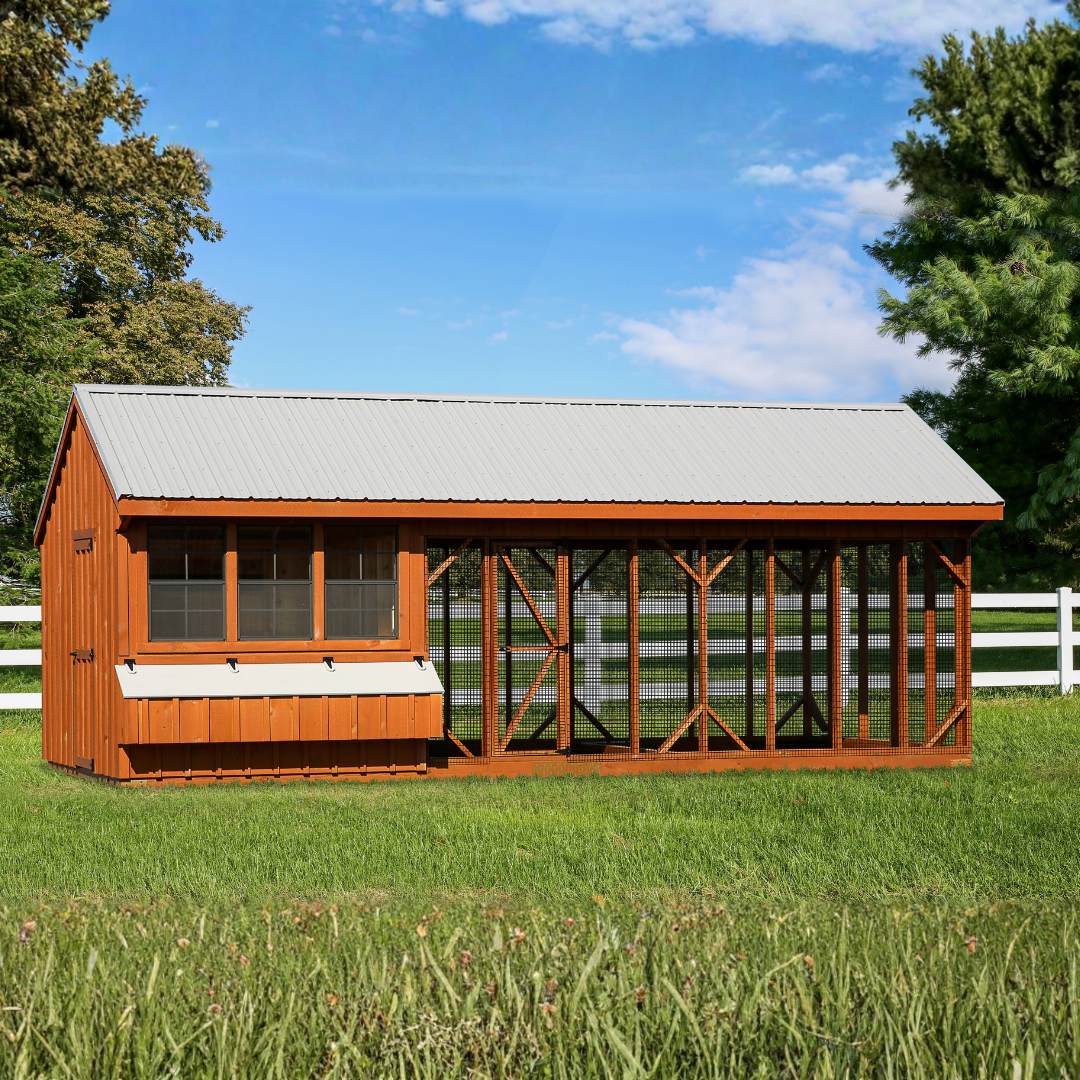 Bird in Hand 10×24 Quaker Combination Chicken Coop
