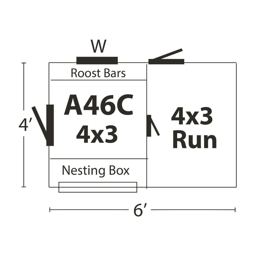 Bird in Hand 4×6 A-Frame Combination Chicken Coop
