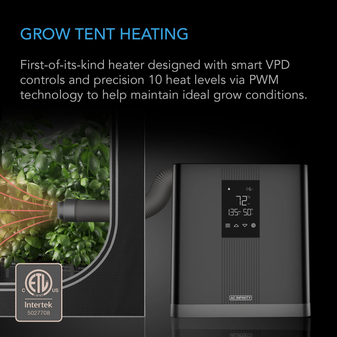 AC Infinity THERMOFORGE T3, Plant Heater 530W, VPD Temp Controls with Extendable Tubing