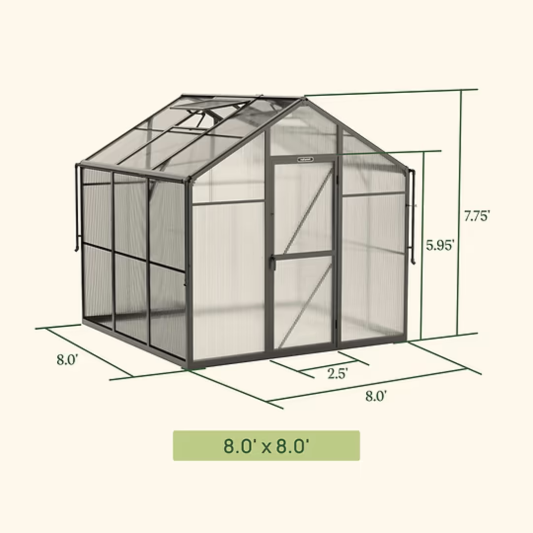 Vego Junior Victorian Greenhouse - 8.0ft Wide