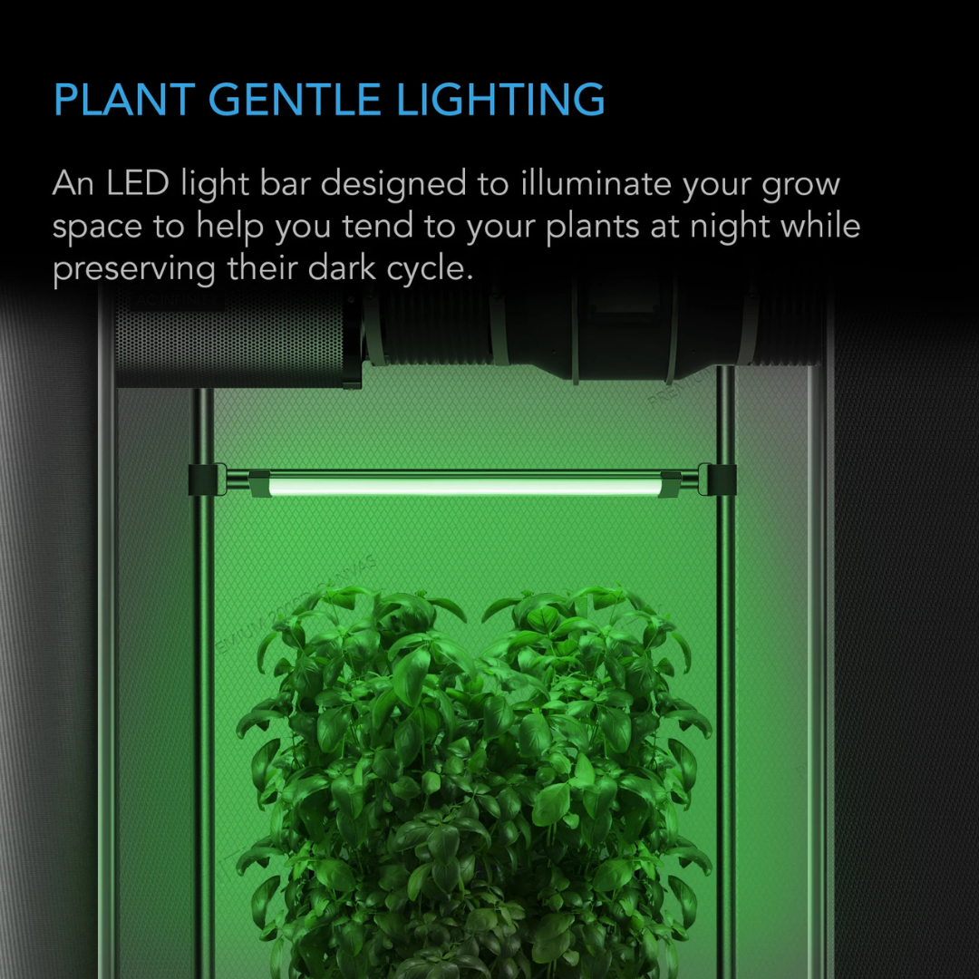 AC Infinity IONBEAM Green, Plant Safe LED Work Light 16" with Dimming Timer Controller