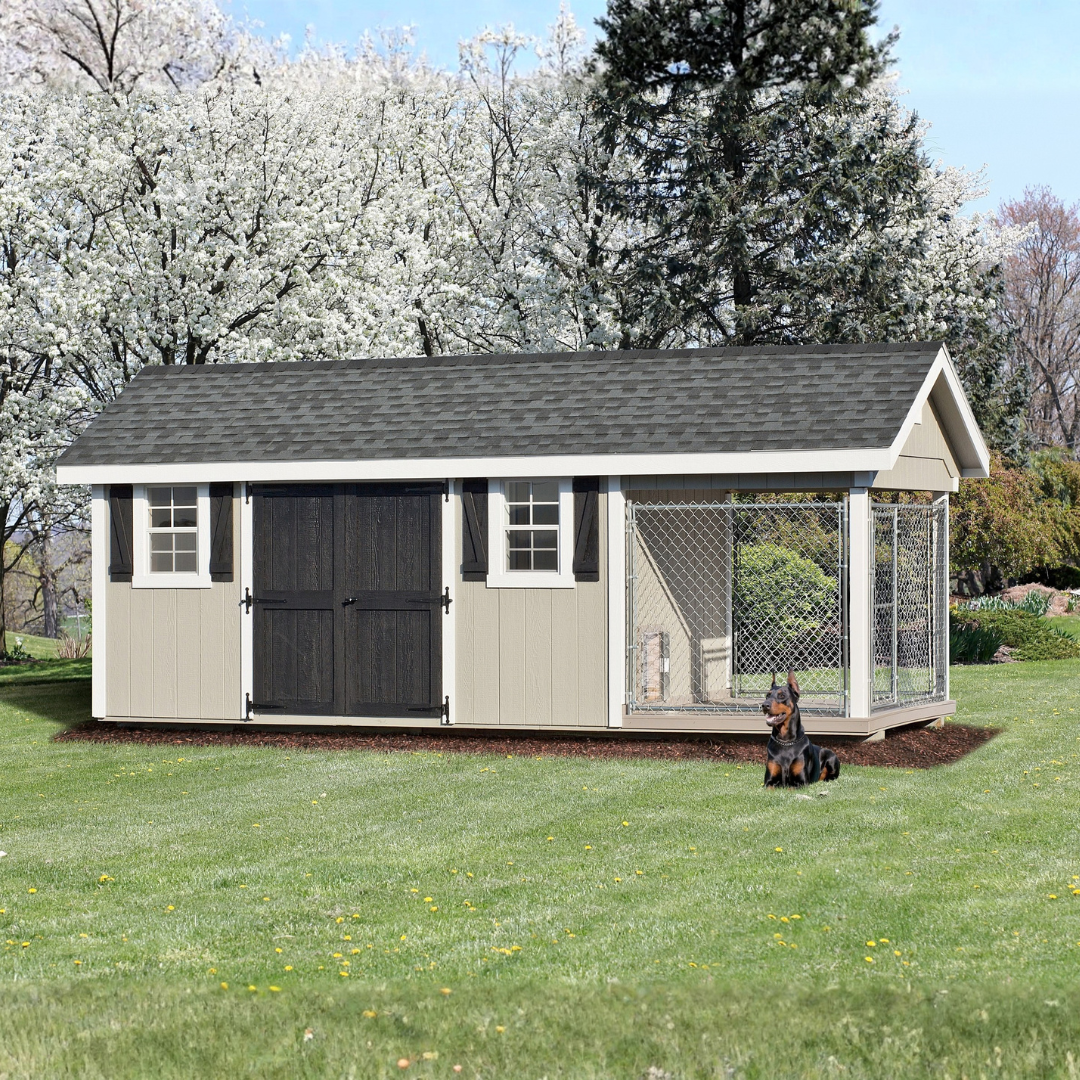 Bird in Hand 8×20 Shed Kennel Combo