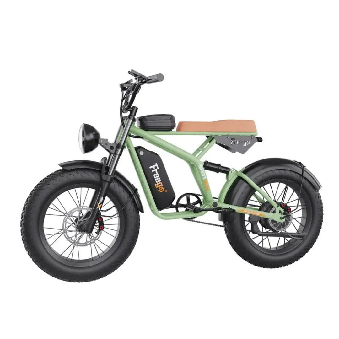 Freego F1 Pro (Camouflage Green) Fat Tires Off Road Electric Bike 7 Speed Gears