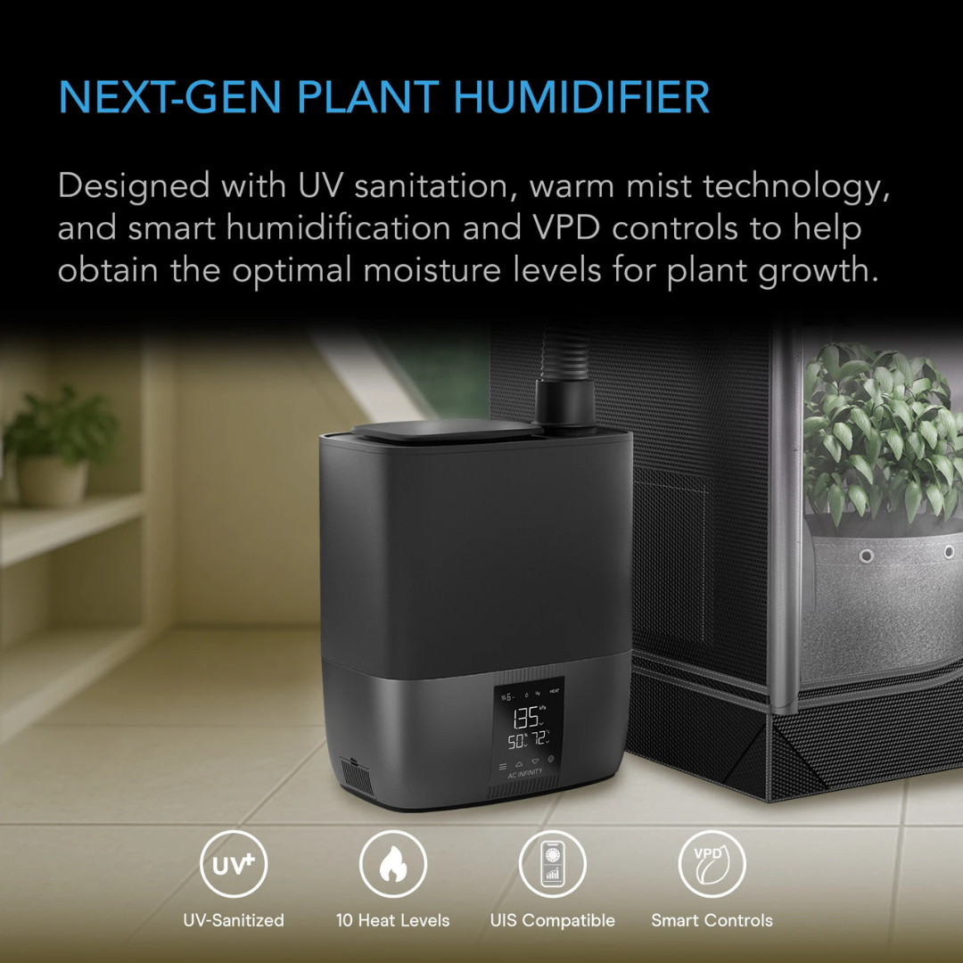 AC Infinity CLOUDFORGE T5, Plant Humidifier 9L, Cool and Warm Mist, VPD Humidity Controls