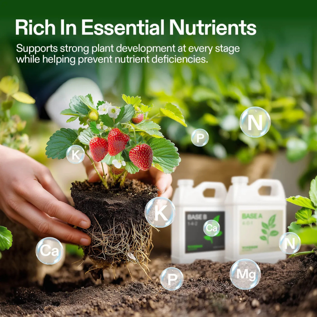 Vivosun Nutrients Base A & B Bundle, Liquid Fertilizer Supports Vegetative and Flowering Stage