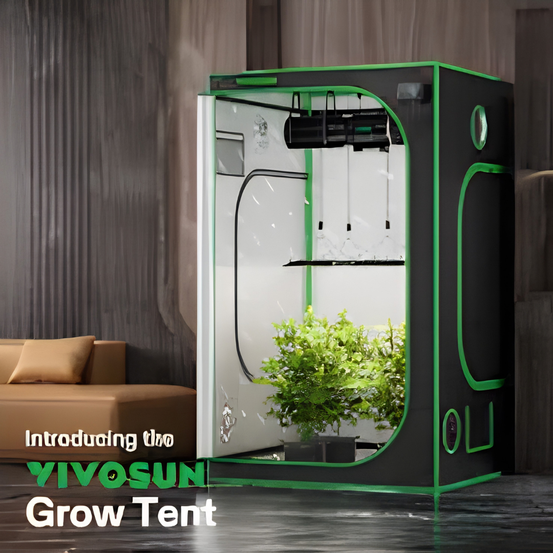 VIVOSUN Grow Tent 2x2 S224, 1-2 Plants Use, 600D Light-proof Oxford, 24″ x 24″ x 48″, For Indoor Plants Growing