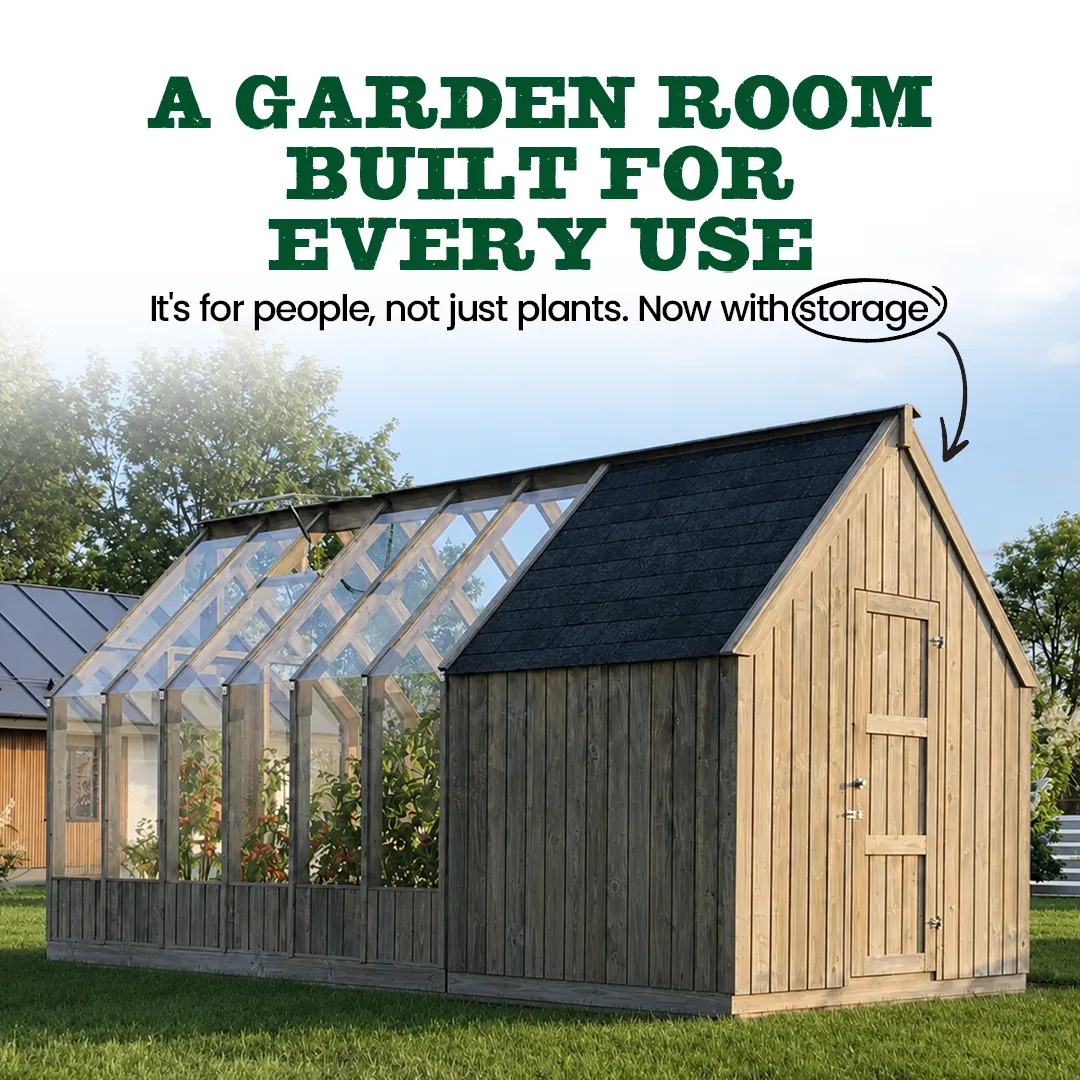 YourGreenhouses Inc Nordwood Arrow Greenhouse With Shed