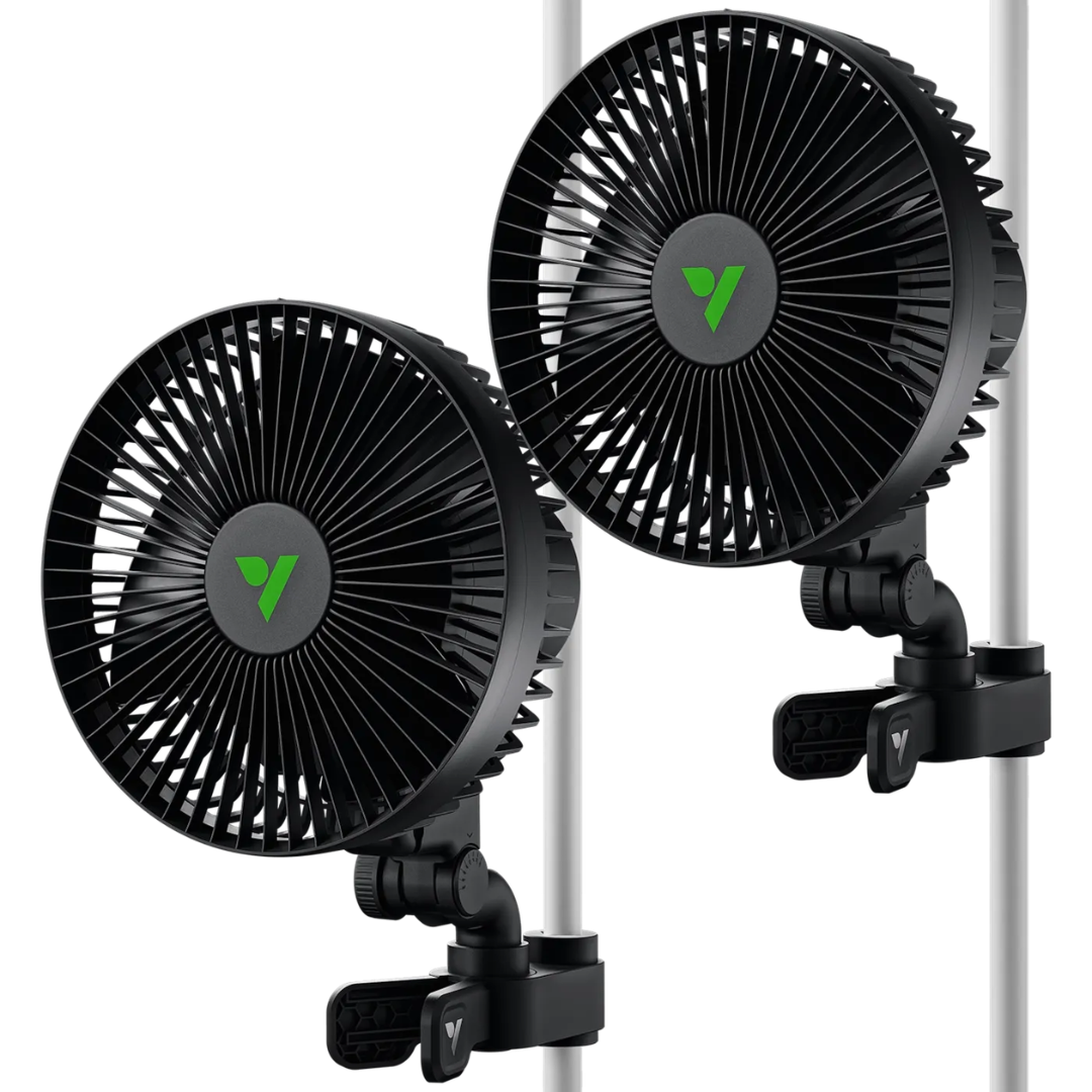 Vivosun AeroWave A6 Grow Tent Clip Fan, 6" Auto Oscillating Fan with AC Motor, for Hydroponic Ventilation, Black