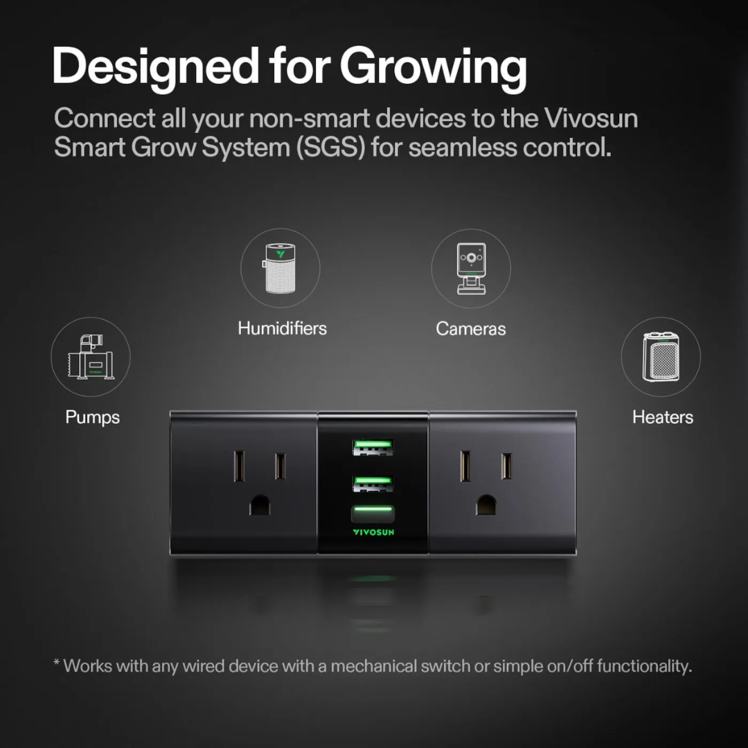 Vivosun GrowHub A22 Controller with Temperature and Humidity Sensor Probe, Compatible with Vivosun App for Grow Tent