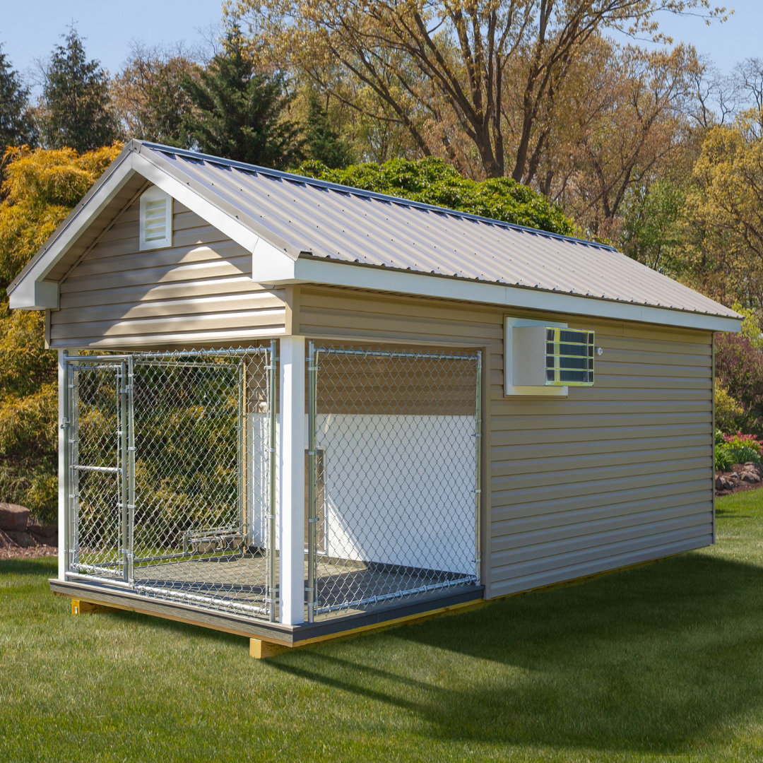 Bird in Hand 8×18 Shed Kennel Combo