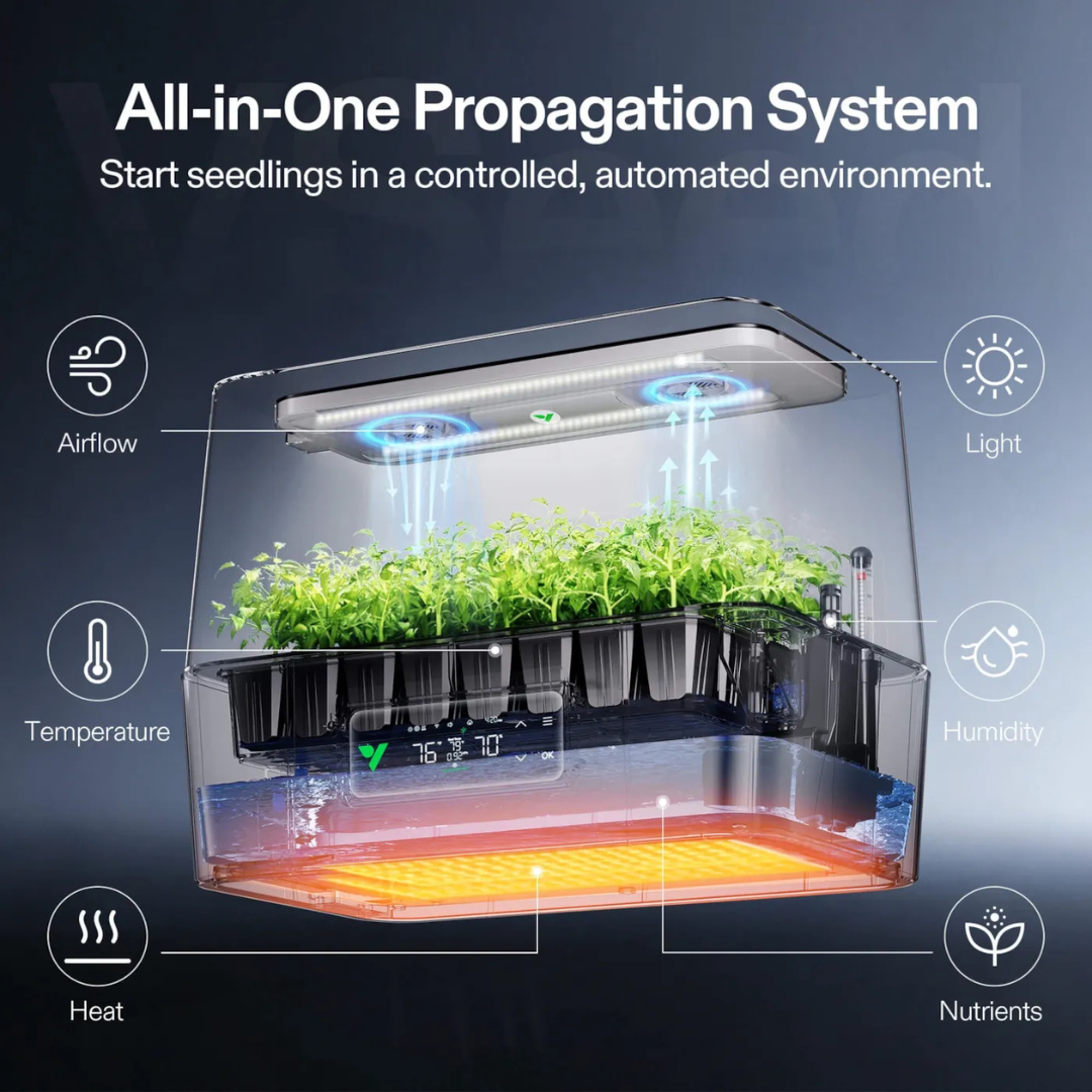 Vivosun VSeed S40 Smart Seedling Box, Indoor Seed Starting & Cloning System with Ebb & Flow Irrigation, 2 Pack