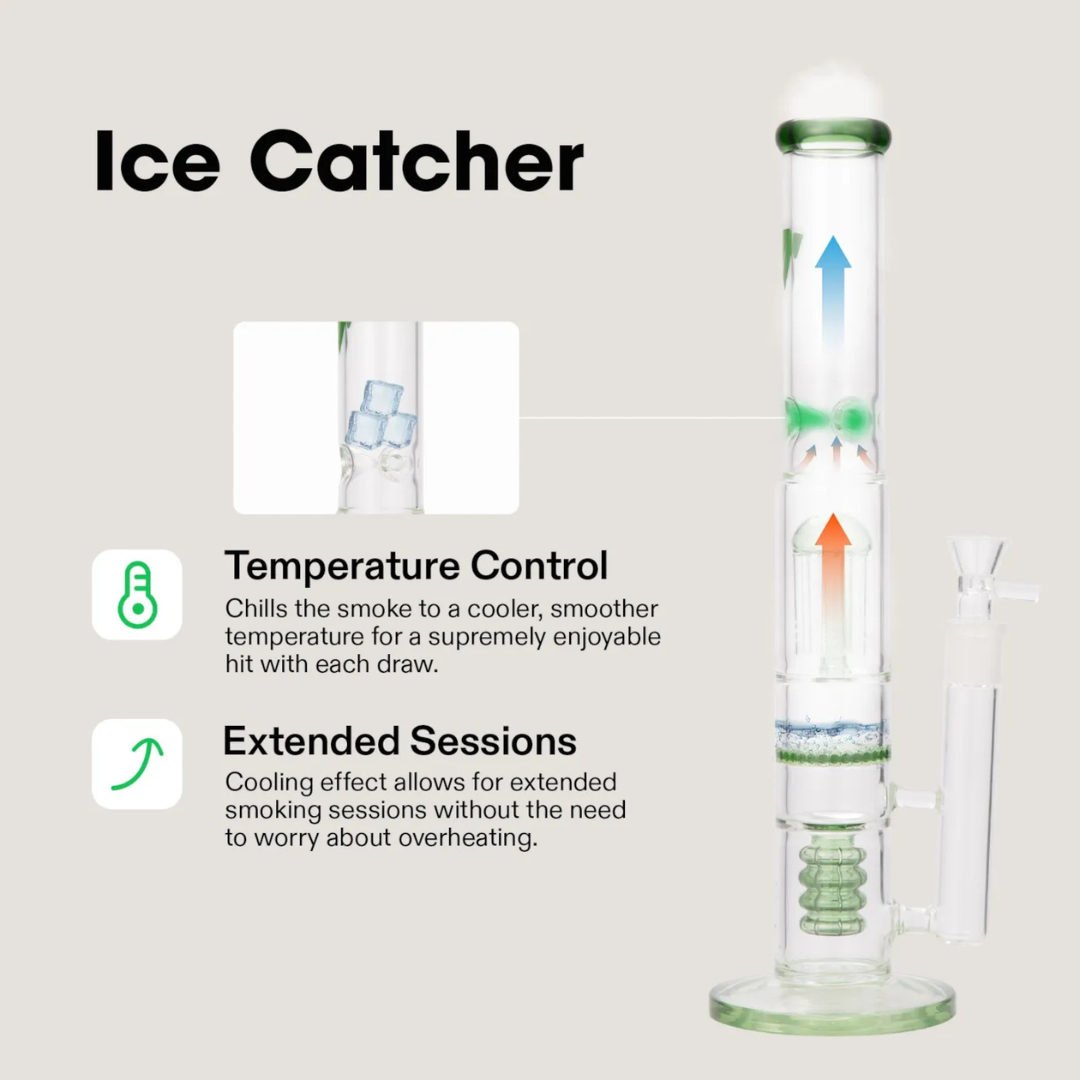 Vivosun Bong - Cutting-edge Water Pipe with Triple Percs and Ice-Catcher