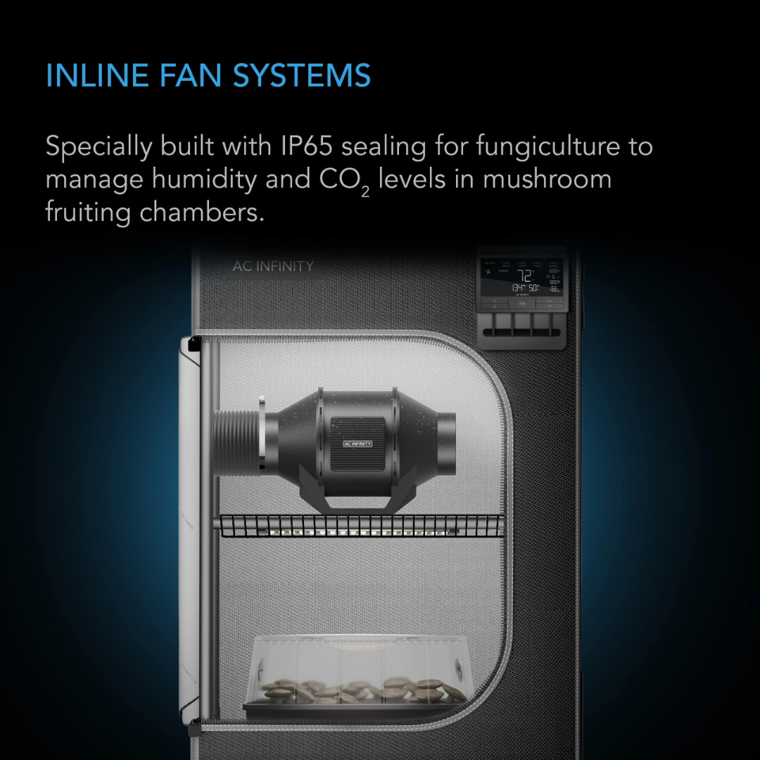 AC Infinity CLOUDLINE H4, Humidity-Proof Inline Fan 4" with Speed Controller