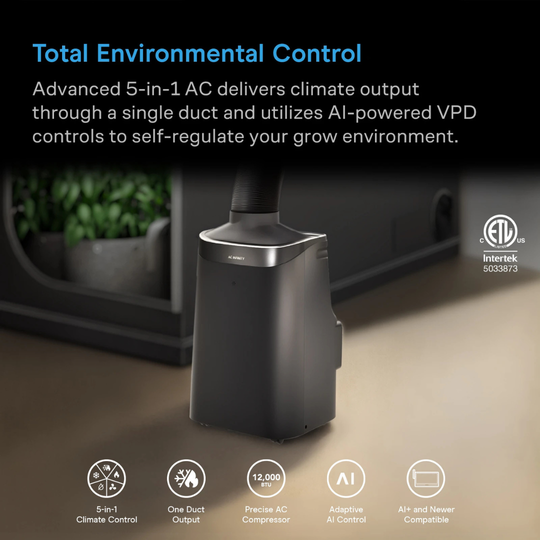 AC Infinity TERRAFORM 8, All-In-One Climate Control A/C with One-Duct Auto Switching 12,000 BTU