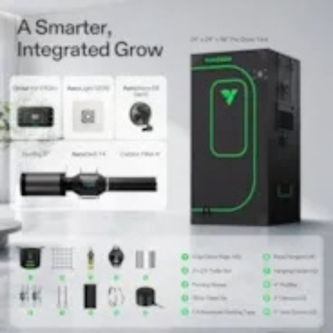 VIVOSUN Smart Grow Tent Kit PRO Indoor Grow System with Tunable Spectrum LED Light and Smart GrowHub Automation