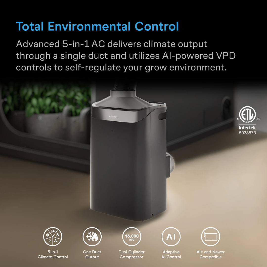 AC Infinity TERRAFORM 12, All-In-One Climate Control A/C with One-Duct Auto Switching 16,000 BTU