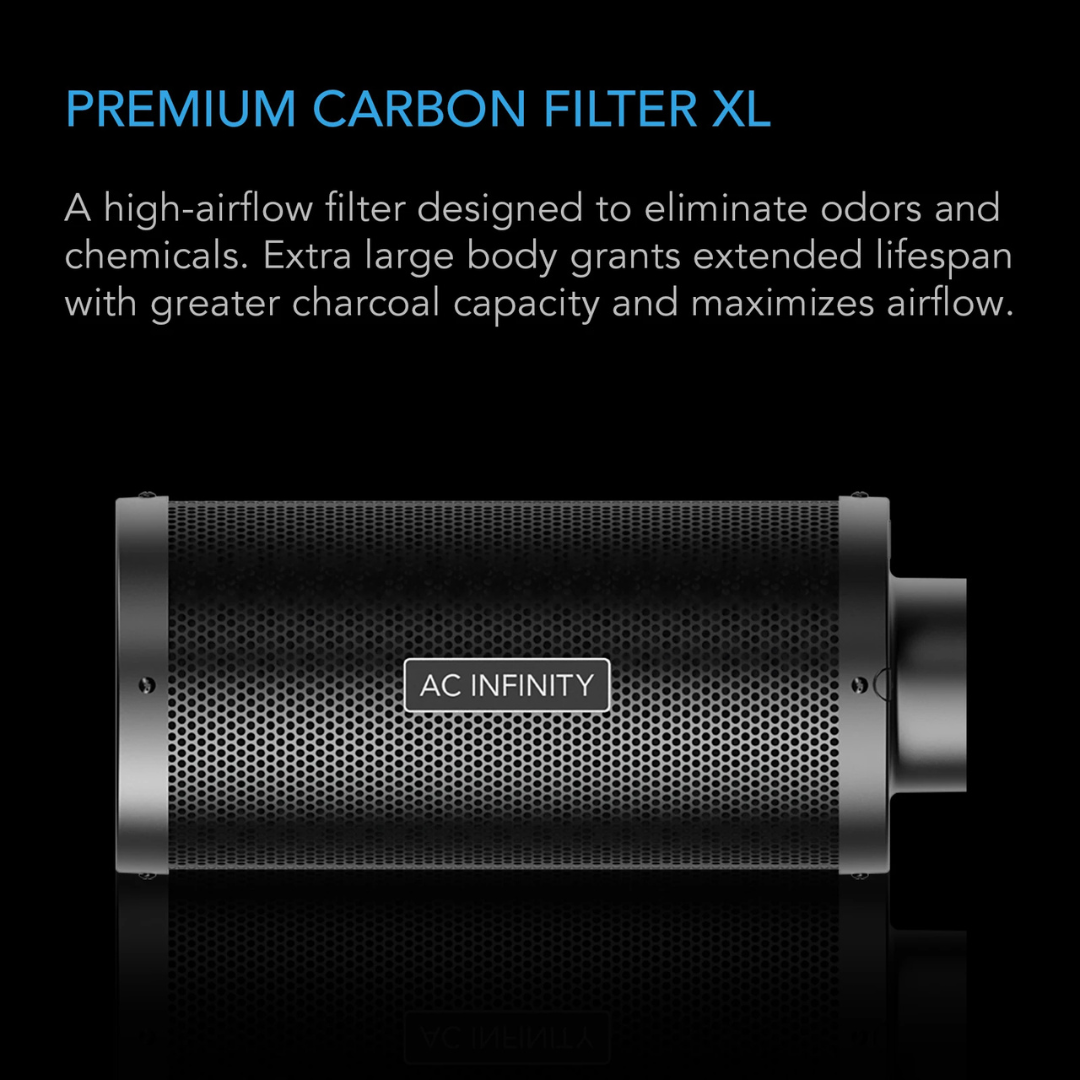 AC Infinity Duct Carbon Filter 6" Extra Long with Australian Charcoal