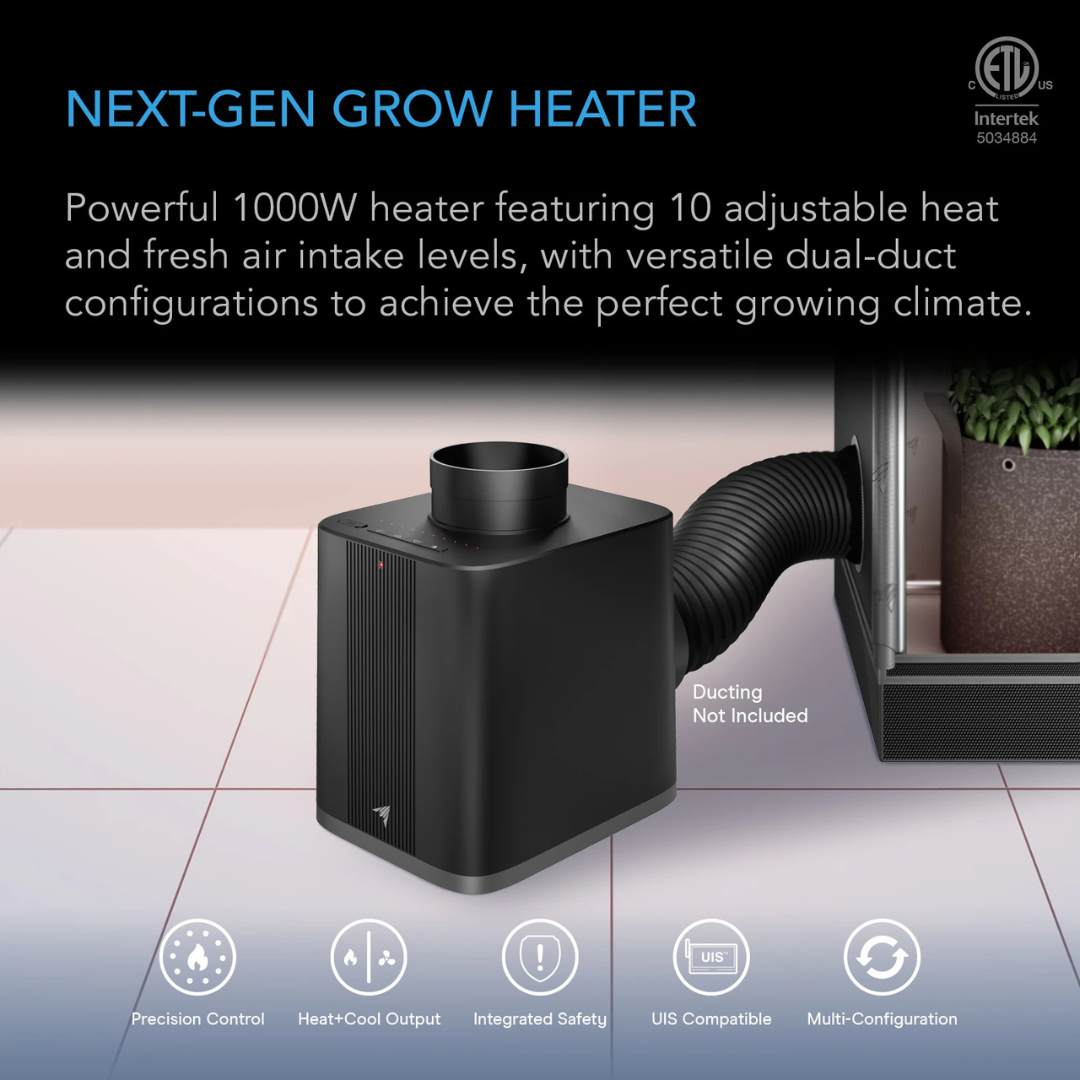 AC Infinity THERMOFORGE S7, Plant Heater 1000W with 10 Heating and Air Intake Levels