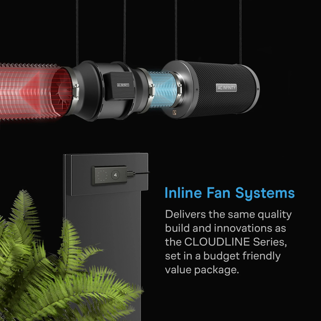 AC Infinity Air Filtration Kit 4" with Speed Controller, Inline Fan, Carbon Filter