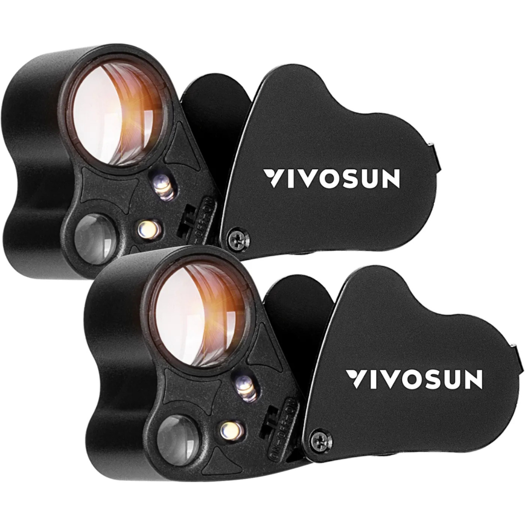 Vivosun Jewelers Loupe Magnifier with LED Light Black