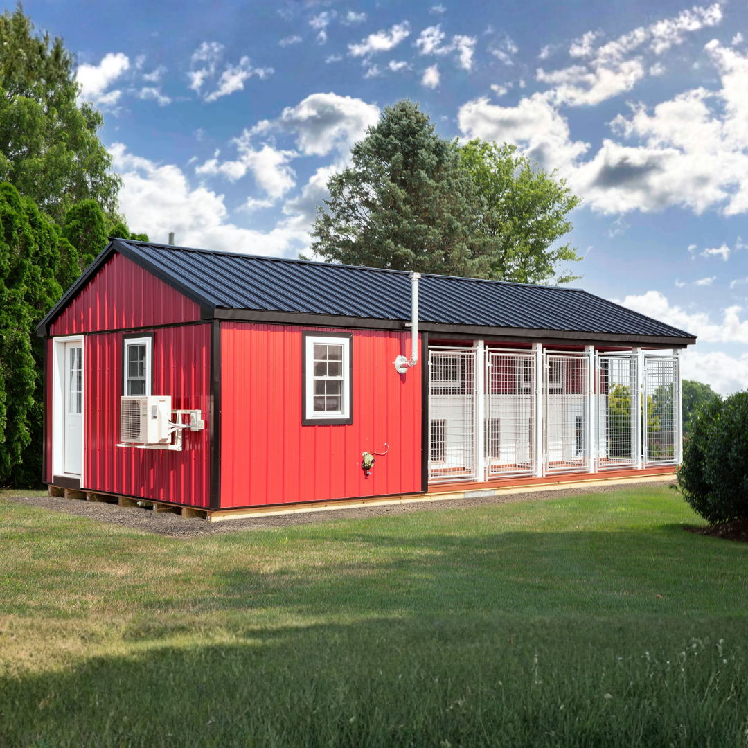 Bird in Hand 14×30 5-Run Commercial Kennel With Lobby