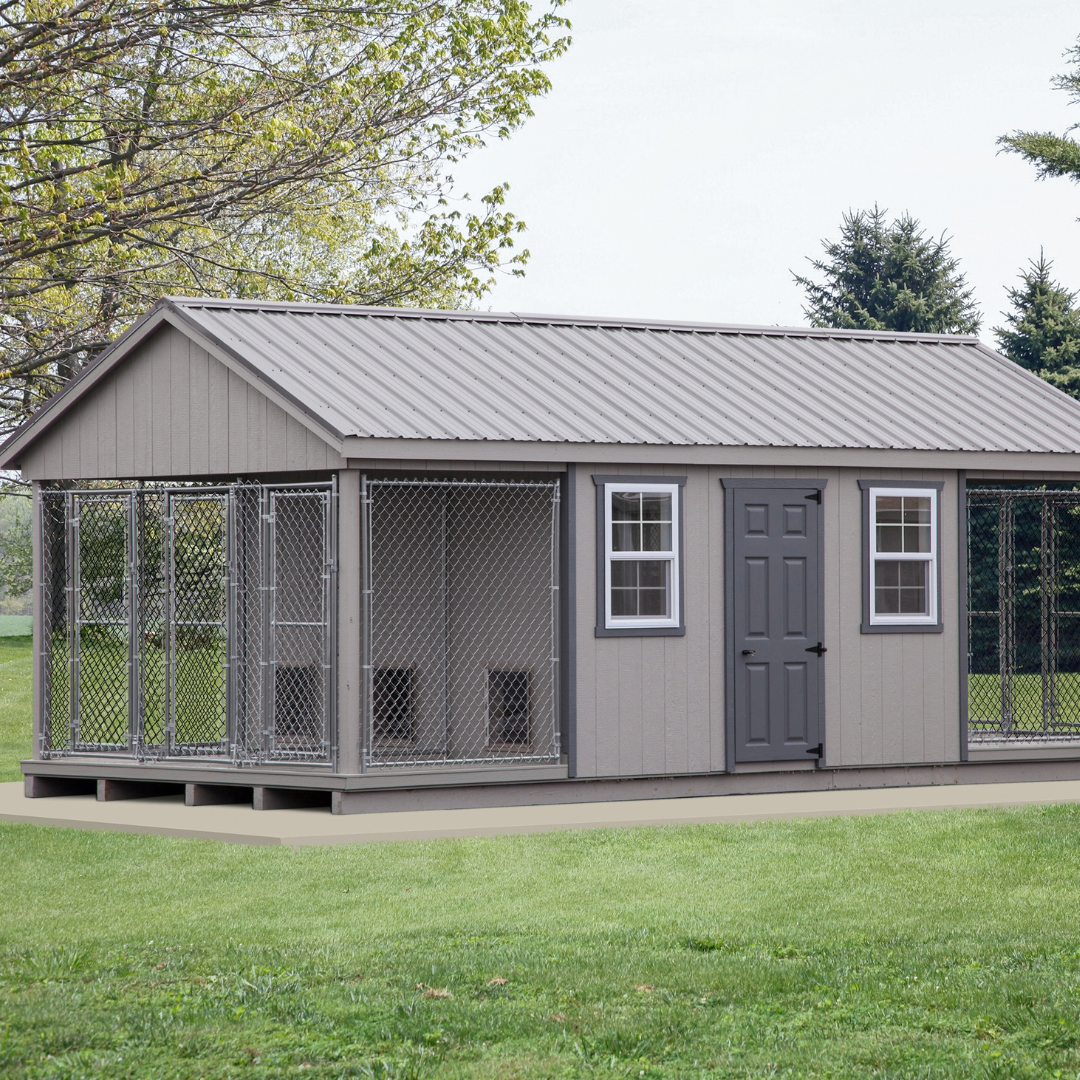 Bind in Hand 12×24 6-Run Commercial Kennel