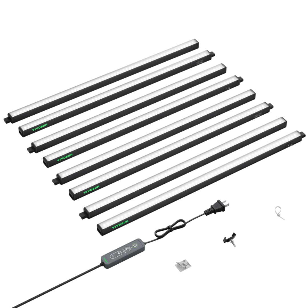 Vivosun T5 Grow Lights for Indoor Plants, 5000K Full Spectrum LED Plant Light Strip with Timer & Dimming Controller for Seed Starting
