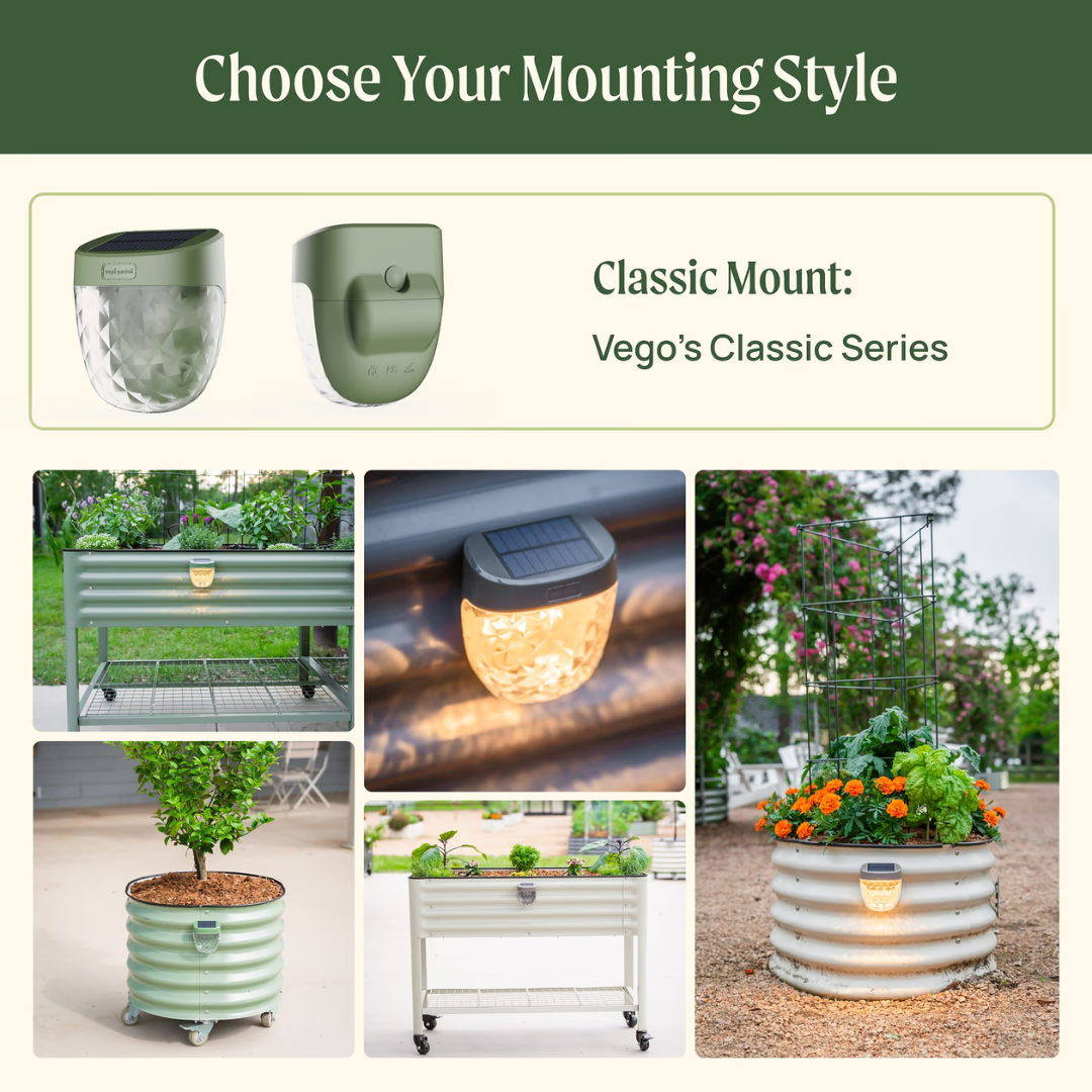 Vego Diamond Garden Solar Light - Classic Mount