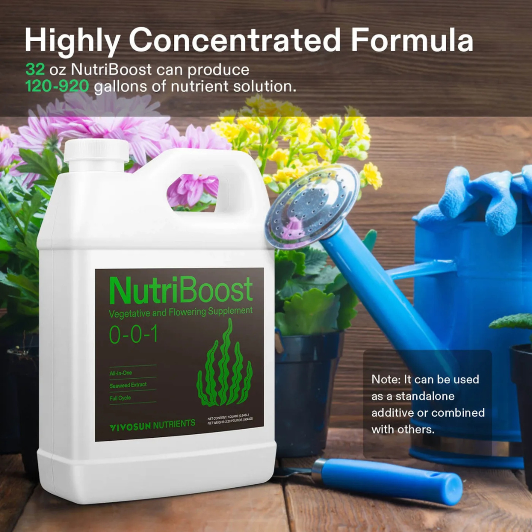 Vivosun NutriBoost (0-0-1), All-Purpose Liquid Fertilizer for All Growing Stages, 32 Ounces/1 Quart