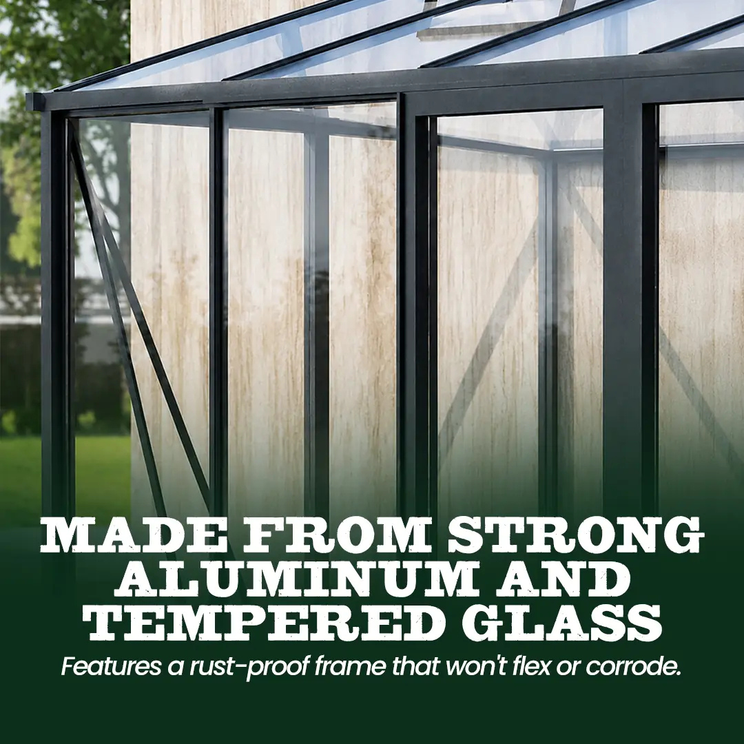 YourGreenhouses Scandiglas Lean-To Greenhouse