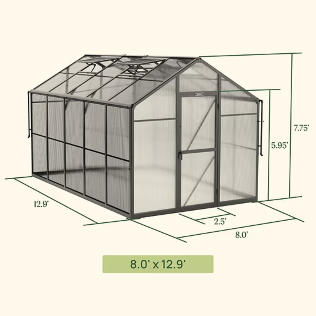 Vego Junior Victorian Greenhouse - 8.0ft Wide