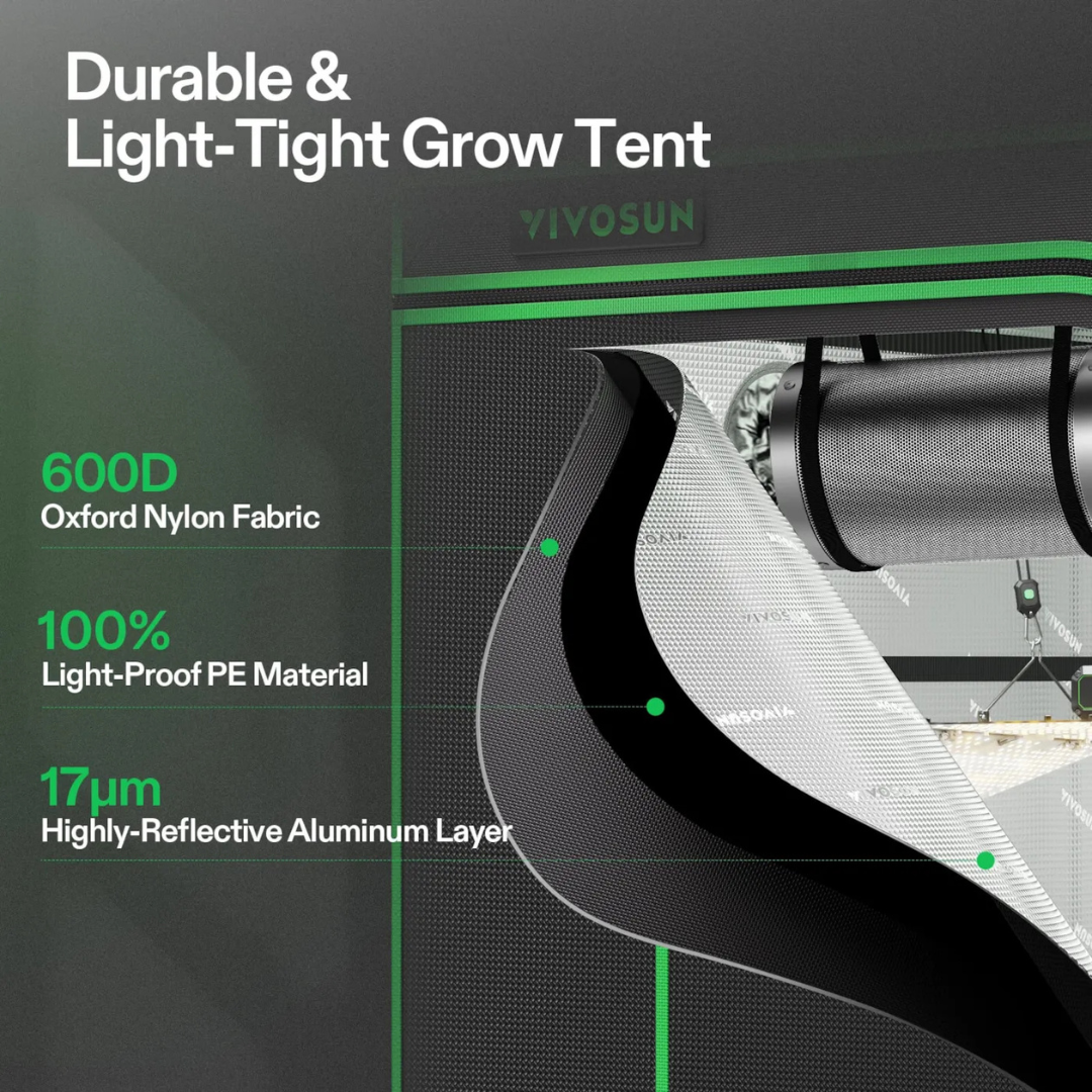Vivosun Starter Grow Tent Kit, 4 × 4ft 4-Plant System, WiFi-Controlled Grow System with Full Spectrum LED Grow Light, Automatic Ventilation, GrowHub Outlet A22 with Temperature and Humidity Sensor